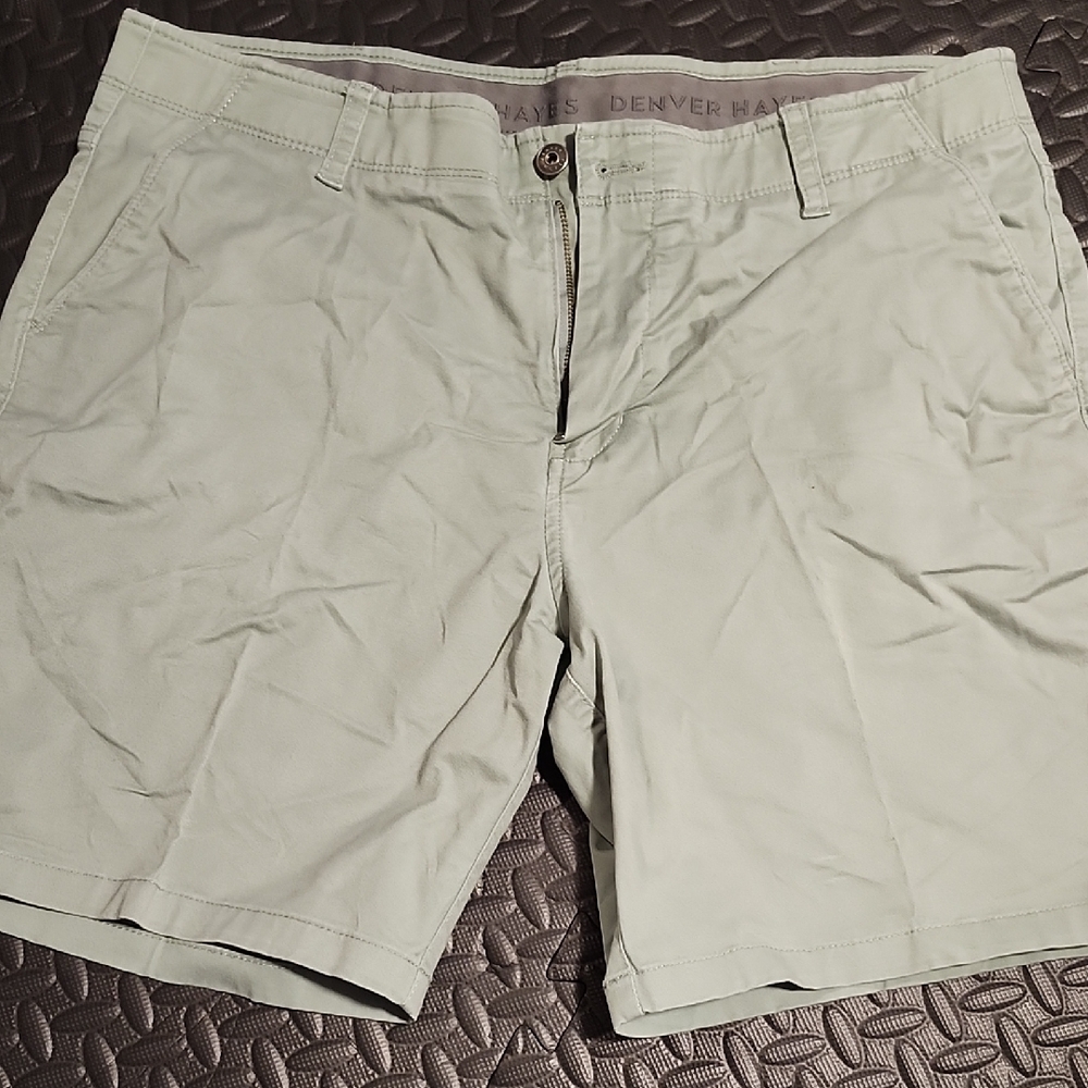 Denver Hayes Men's Soft Gray Flat Front Shorts Size 36